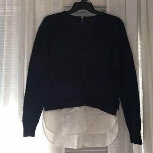 JCrew Mixed Media Sweater